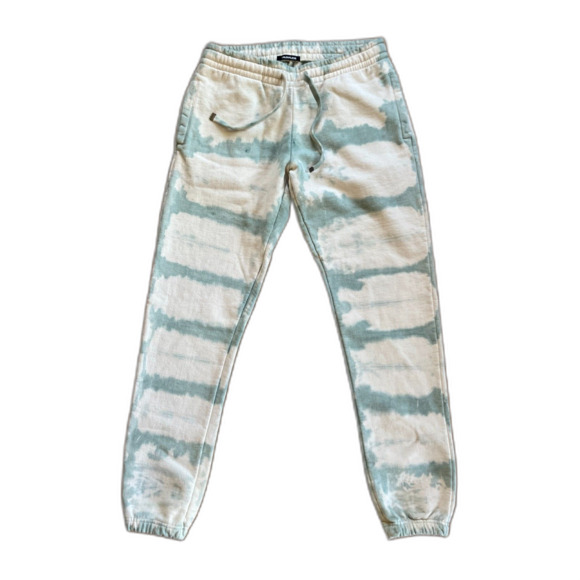 TALENTLESS Cream Blue Tie Dye Gym Basketball Jogger Sweatpants   Mens Size Small - Picture 1 of 6